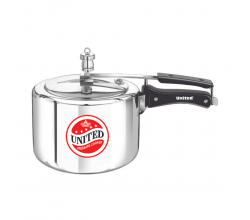 United Regular Aluminum Inner lid Pressure Cooker| Wide Body Base-1.5 L | Non Induction| | 3 years warranty