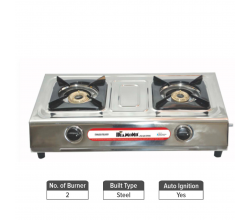 Diamond L.P Gas stove Gama auto | 2 Burner| Stainless steel | Order Today!